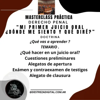 Mi primer Juicio Oral ¿Dónde me siento y qué diré?" 