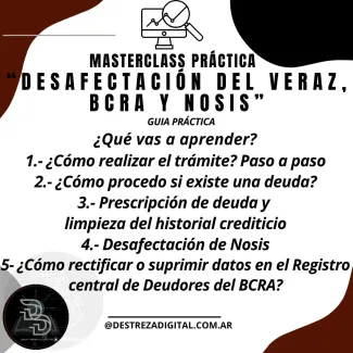Desafectación del VERAZ, BCRA y NOSIS