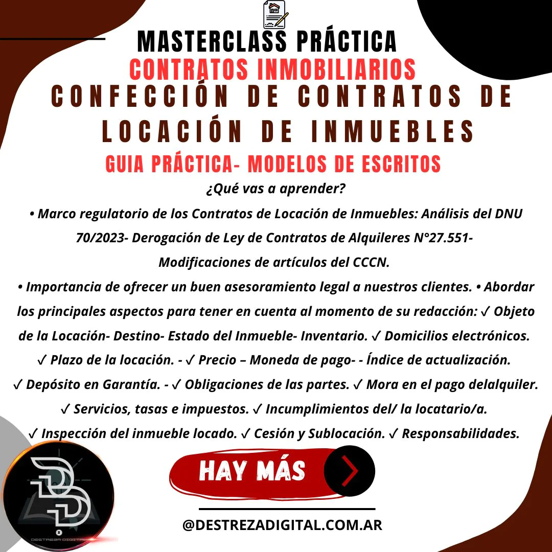 Confección de contratos de locación de inmuebles